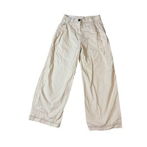 Zara Size 11-12 Kid Cream Adjustable Waist Pants 23" Inseam Lightweight Y2K